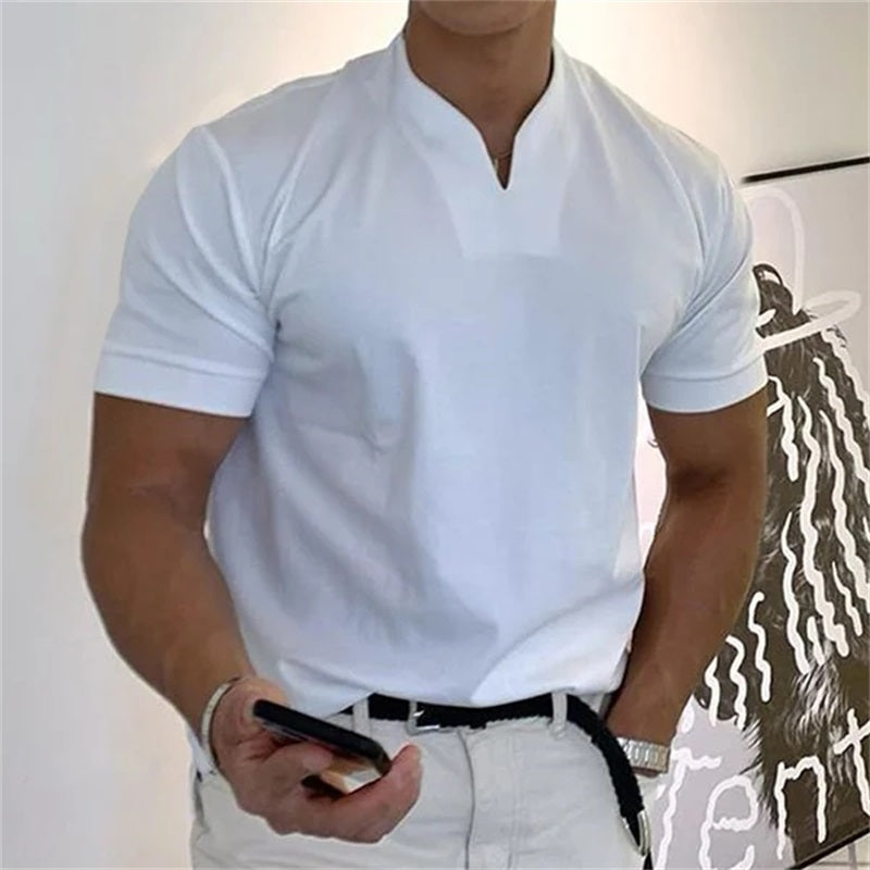 Men Gentlemans Business Short Sleeve Fitness T-shirtš„HOT SALE 49% OFF