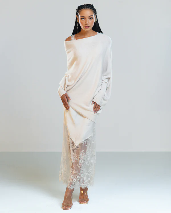 Cashmere Asymmetric Draped Jumper (Buy 2 Free Shipping)