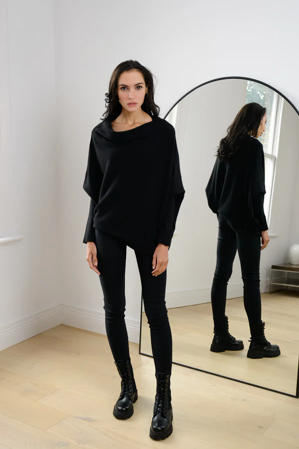 Cashmere Asymmetric Draped Jumper (Buy 2 Free Shipping)