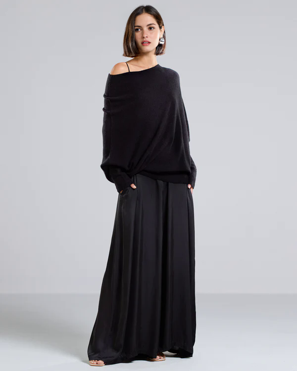 Cashmere Asymmetric Draped Jumper (Buy 2 Free Shipping)