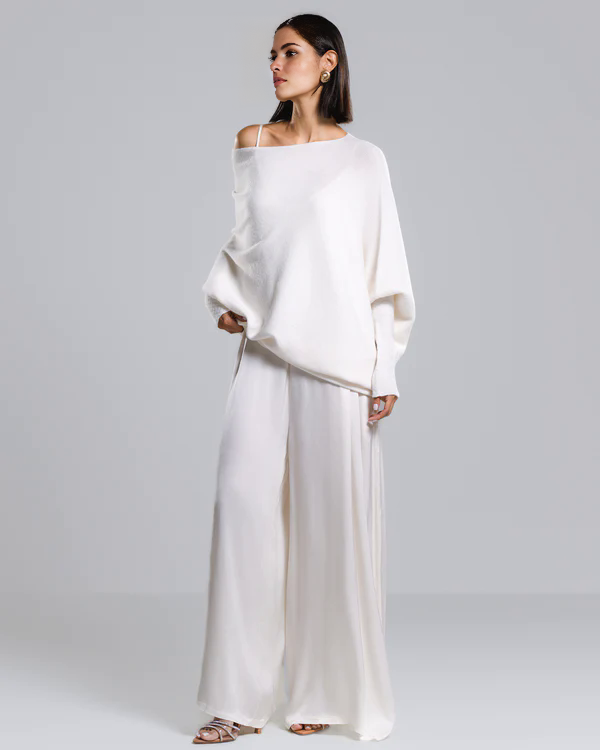 Cashmere Asymmetric Draped Jumper (Buy 2 Free Shipping)