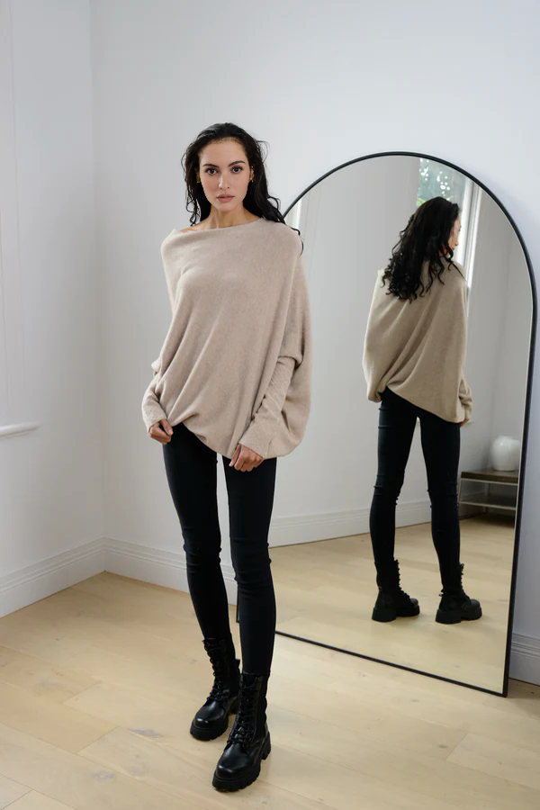 Cashmere Asymmetric Draped Jumper (Buy 2 Free Shipping)